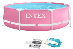 Piscină Intex Pink Metal Frame 