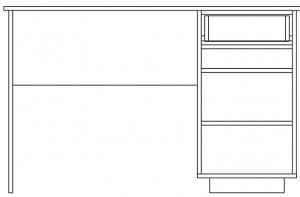 Прямой письменный стол Yasen Jeneva 