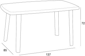 Masă pentru casa de vară Bica Cayman White