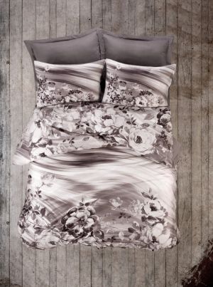 Set de lenjerie pentru pat CottonBox Belinda Vizon 200 x 220 cm 