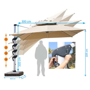 Umbrelă Elpatio Patio LED 