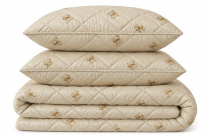 Set Plapuma + 2 perne Welpy Wool 200 x 220 cm 