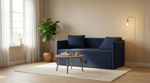 Canapea dreaptă extensibilă Rene 100 x 195 cm 