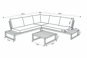 Set de mobilier pentru grădină Elpatio Sorrento 