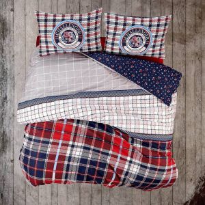 Set de lenjerie pentru pat CottonBox Marko Kirmizi 200 x 220 cm 