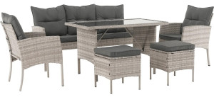 Set de mobilier pentru grădină Tempo Kondela Lalen TK-0000371811 Light Gray/Gray