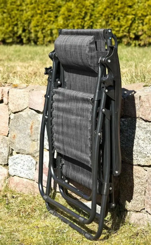 Шезлонг Saska Garden 1020204 Black/Grey
