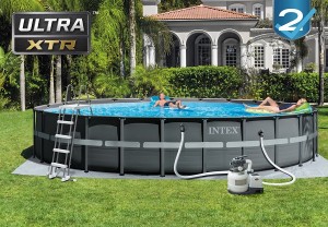 Piscină Intex Ultra XTR Frame, cadru metalic 732×132 cm 