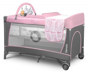 Манеж-кровать 2 в 1 Lionelo Flower Flamingo