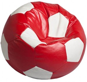 Кресло-мешок Relaxtime Football Medium Red/White