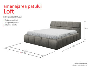 Кровать Loft в комплекте с матрасом Amore 160 x 200 см 