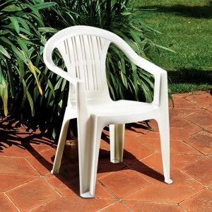 Scaun pentru casă de vară Bica Ratak White