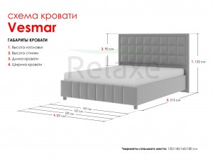 Кровать Vesmar 120 x 200 см 