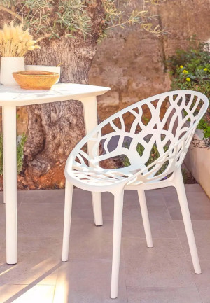 Стул для дачи Sunrise C-58 PP White