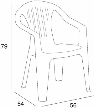 Scaun pentru casă de vară Bica Ratak White