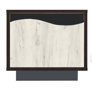 Спальный гарнитур Yasen Женева (Серый Графит/Дуб Крафт Белый) 160 x 200 см 