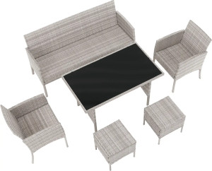 Set de mobilier pentru grădină Tempo Kondela Lalen TK-0000371811 Light Gray/Gray