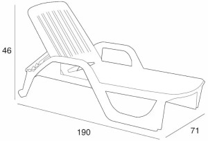 Șezlong Bica Zanzibar Green