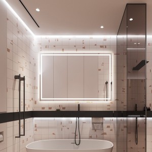 Oglindă cu iluminare LED Light Bathroom Mirror 60x60 cm 