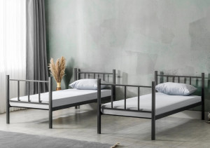 Pat supraetajat pentru copii Evger R-90 90 x 200 cm Black