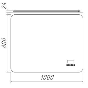 Oglindă cu iluminare LED Bayro Moon 3C 100 x 80 cm 