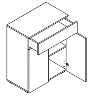 Комод Yasen Rebeca 2U1S 
