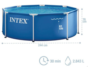 Piscină Intex Blue Metal Frame 