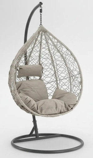 Кресло кокон Chomik FAT1012 Light Grey/Grey