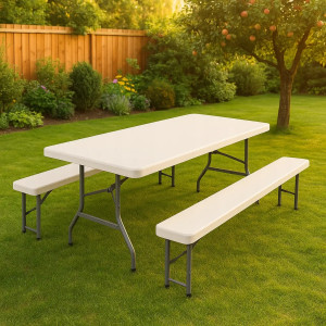 Set de mobilier pentru grădină Gardlov 3257 White