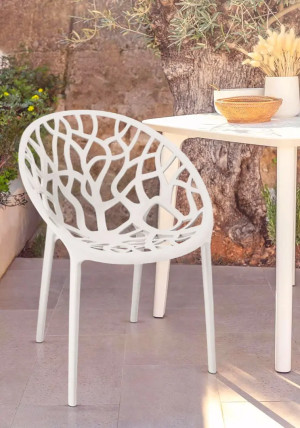 Стул для дачи Sunrise C-58 PP White