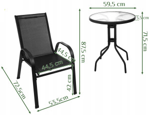 Set de mobilier pentru grădină Gardlov 27568 Black
