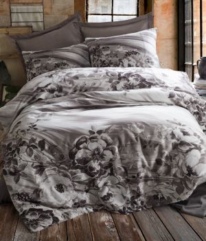 Set de lenjerie pentru pat CottonBox Belinda Vizon 200 x 220 cm 