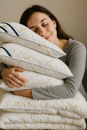 Set Plapuma + 2 perne Somnart Bamboo 200 x 220 cm 
