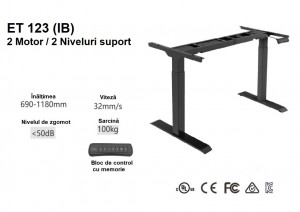 Masa cu suport electric AMF ”ET123 BL” 