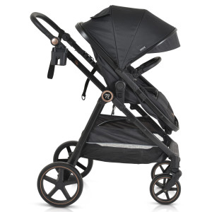 Cărucior 2 în 1 transformabil Moni Tokyo Black