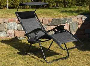 Шезлонг Saska Garden 1020204 Black/Grey