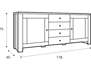 Comoda Yasen Antwerpen II 2D4S 