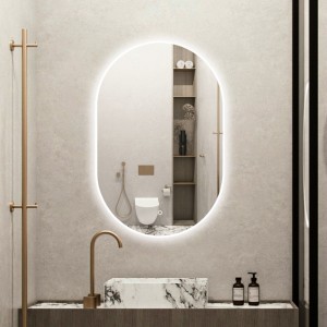 Зеркало с LED подсветкой Oval Bathroom Mirror 70x40 см 