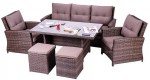 Set de mobilier pentru grădină Villager Elda Brown