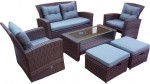 Set de mobilier pentru grădină Villager Palawan Brown/Blue