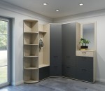 Прихожая AM Ferara (1-5) Дуб/Графит