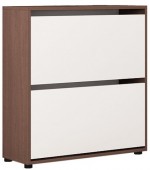 Dulap pentru pantofi Mobildor Leo 2 uși 86x80x27 cm Wenge/White