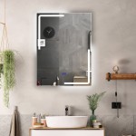 Oglindă cu iluminare LED Elcin Lighted Bathroom Mirror 60x60 cm 