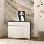 Comoda Yasen Richie 1200 3D3S White/Grafit Gry