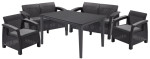 Set de mobilier pentru grădină Keter Corfu Fiesta Graphite/Grey