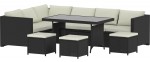 Set de mobilier pentru grădină Villager Nissa Black/Beige