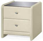 Прикроватная тумба с мягкой обивкой Eco Beige