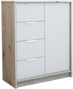 Comoda Yasen Canyon CN5 White/Stejar Artisan